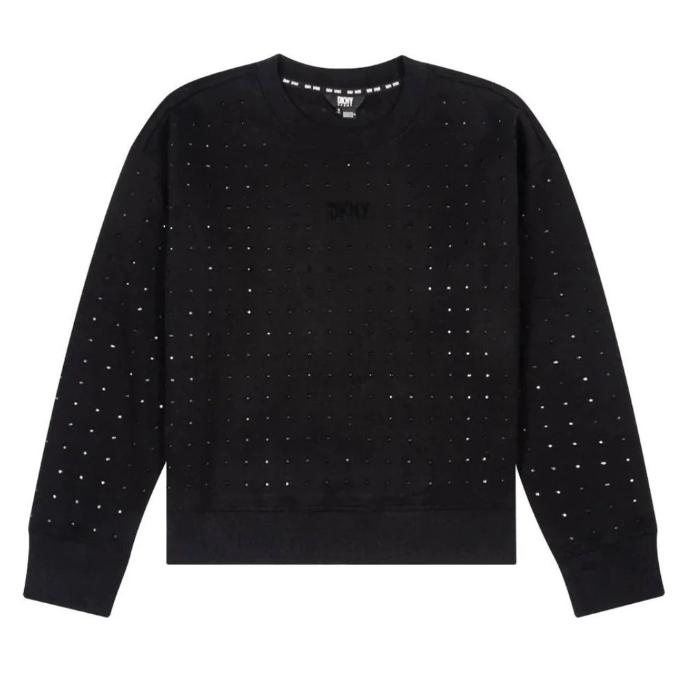 DKNY Sport Black Rhinestone Crewneck Sweatshirt XS - Picture 12 of 12